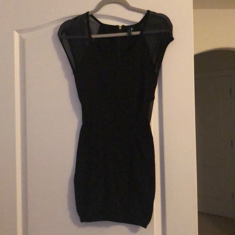 Bodycon LBD with sheer cutouts